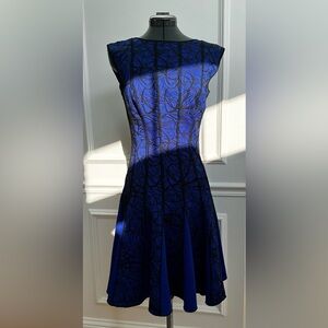 Tadashi Shoji Cocktail Dress, Cobalt Blue, Size S